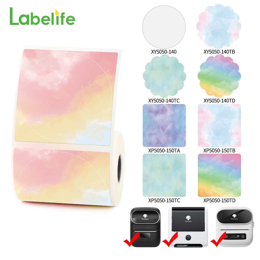Round Sticker Thermal Labels Colored - M110 M200 M221 2' Color Circle