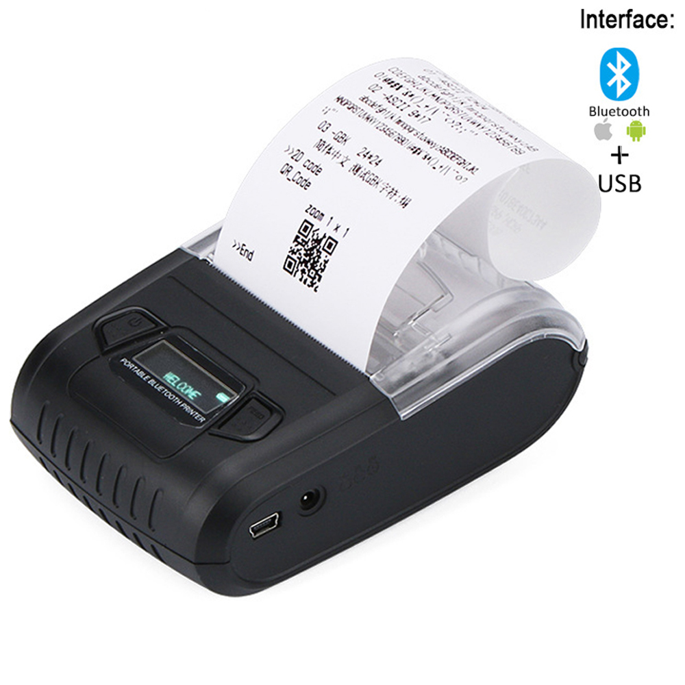 Bluetooth Portable Thermal Receipt Printer 58Mm - 58mm Portable Bluetooth Thermal Receipt Printer