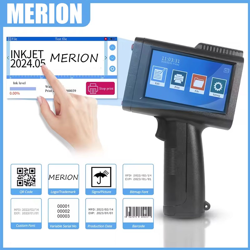 Handheld Inkjet Date Code Printer Gun - 12.7mm Handheld Inkjet Printer Gun with