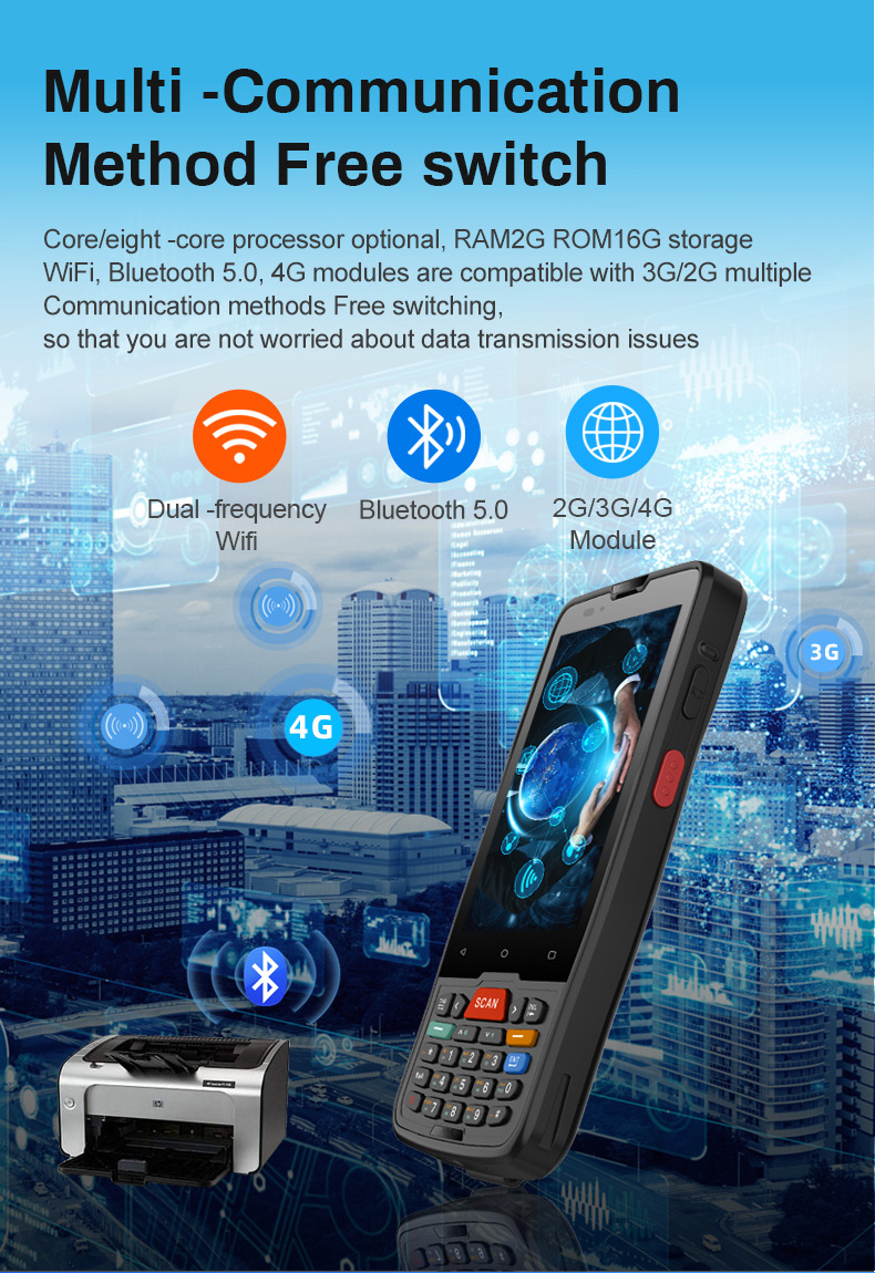 NEW 4.0 Inch Ip65 Android 9.0  - Handheld Pda Scanner Android Barcode review and price