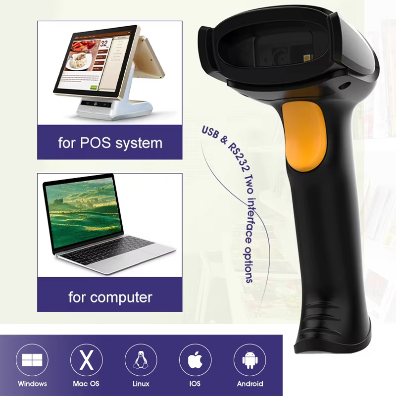 Langhuike Handheld 1D/2D QR Ba - Wireless Barcode Scanner 2D Qr Laser review and price