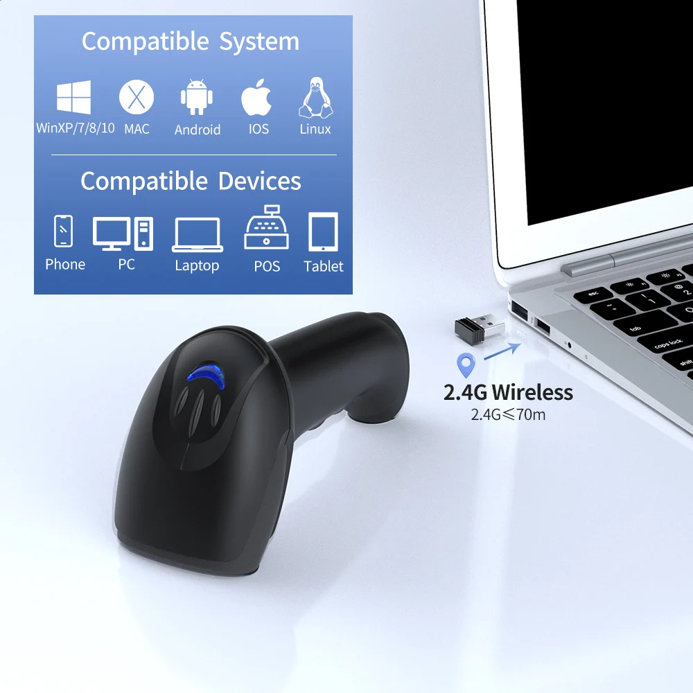 GTCODESTAR Handheld Wireless B - Wireless Barcode Scanner 2D Qr Laser review and price