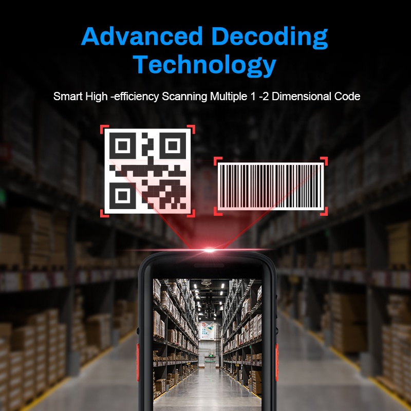 Android 9.0 4G NFC Rugged Wire - Handheld Pda Scanner Android Barcode review and price