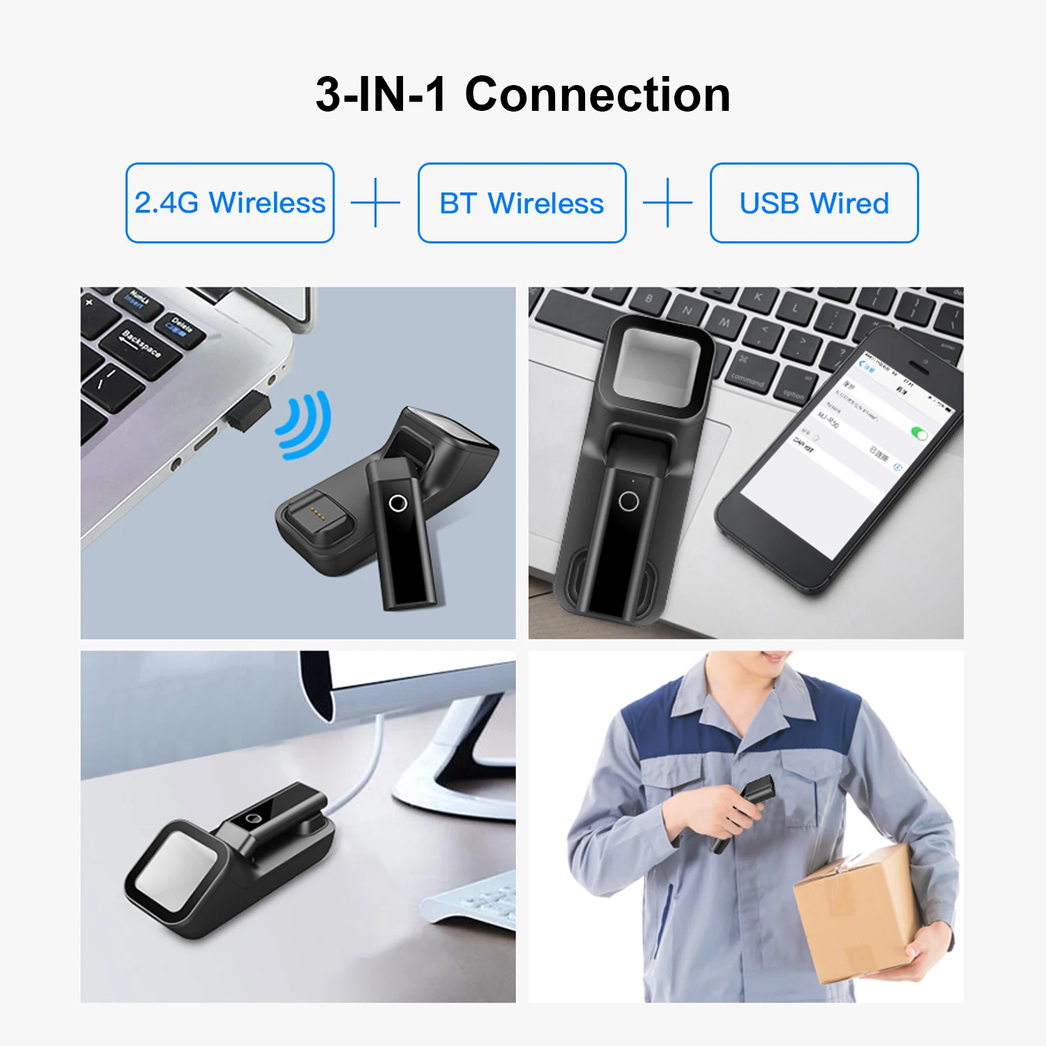 Industrial Rugged Long Range W - Wireless Barcode Scanner 2D Qr Laser review and price