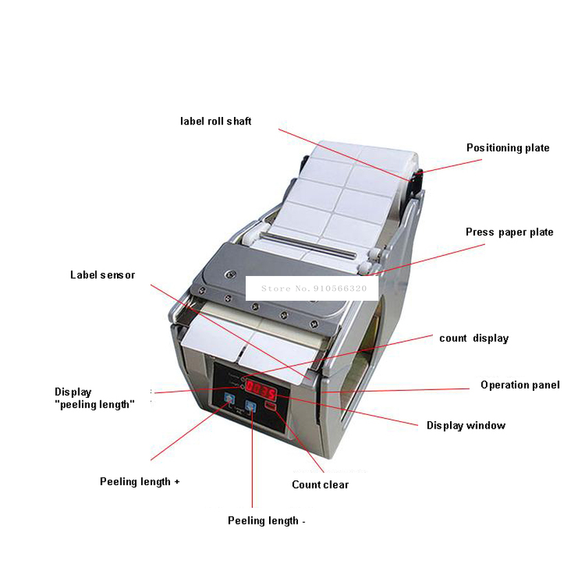 Automatic Adhesive Label Paper - Label Dispenser Electric Peel Machine review and price
