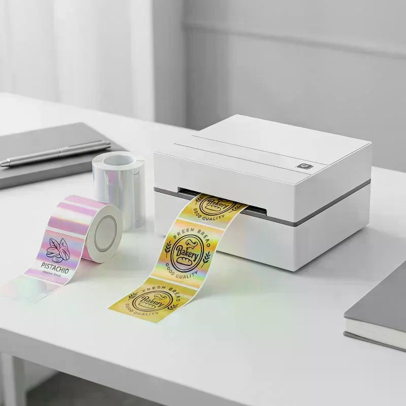 1 Roll Laser-color Silver/Matt - Round Sticker Thermal Labels Colored review and price