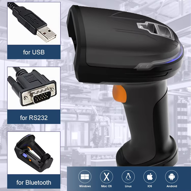 Laser High Speed Portable 2d B - Wireless Barcode Scanner 2D Qr Laser review and price