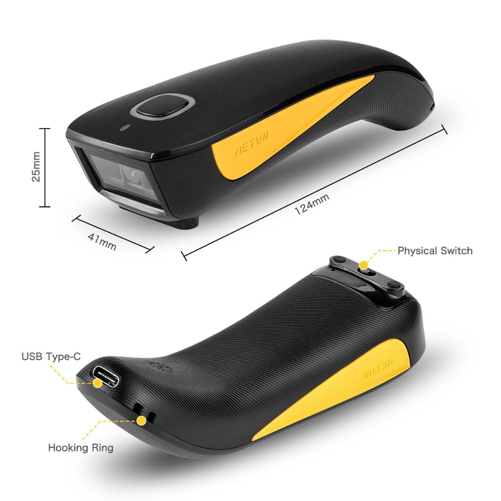 NETUM C750 Bluetooth QR 2D Bar - Wireless Barcode Scanner 2D Qr Laser review and price