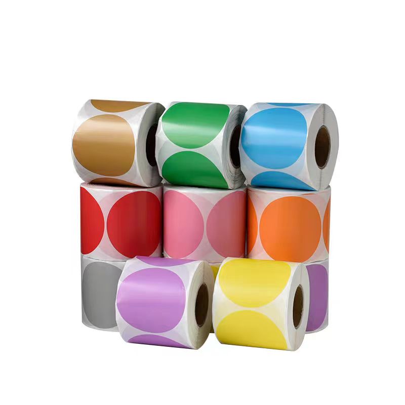 Round Color thermal label 80 1 - Round Sticker Thermal Labels Colored review and price