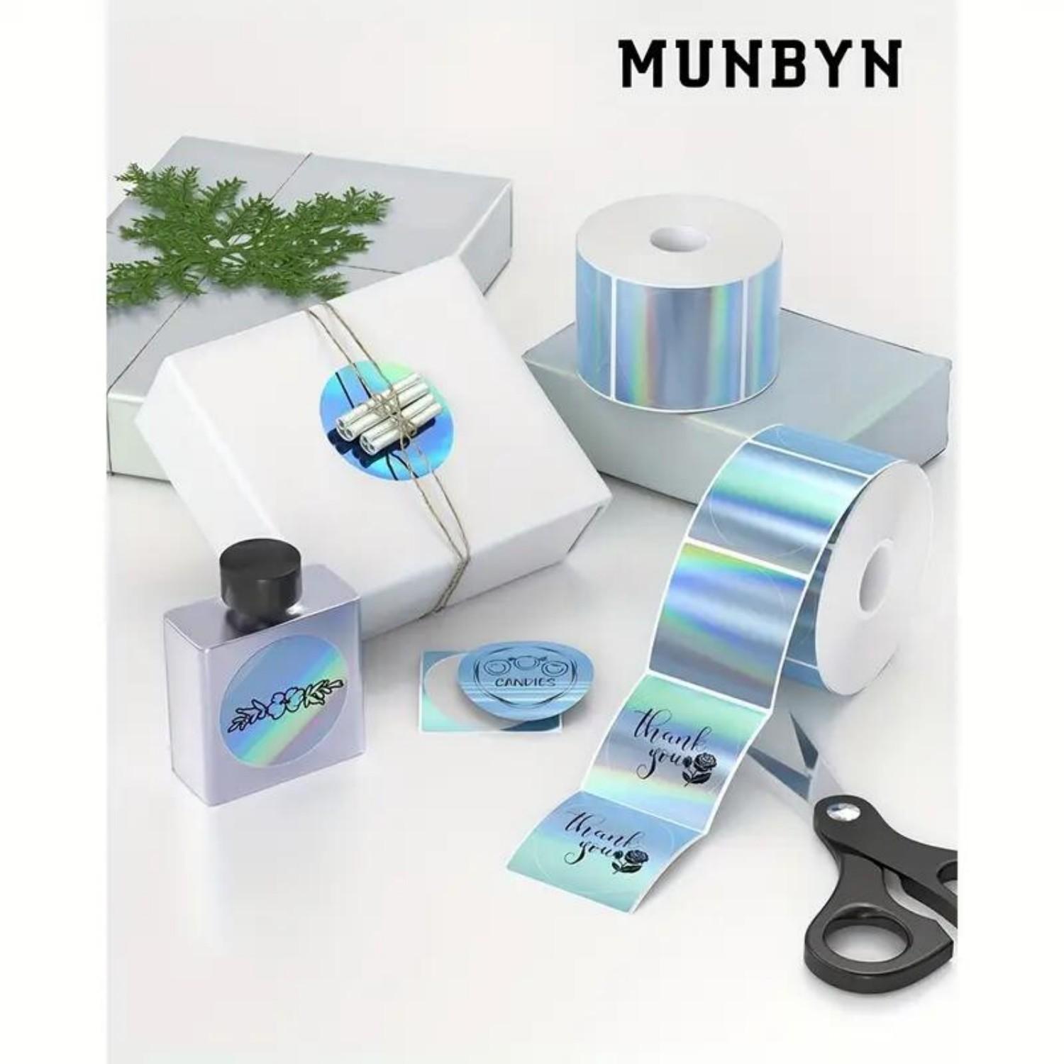 4 Rolls of Full-Color Laser Ho - Round Sticker Thermal Labels Colored review and price