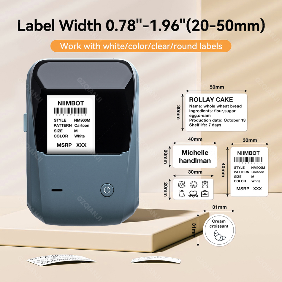 Niimbot B1 Wireless Label Make - Round Sticker Thermal Labels Colored review and price