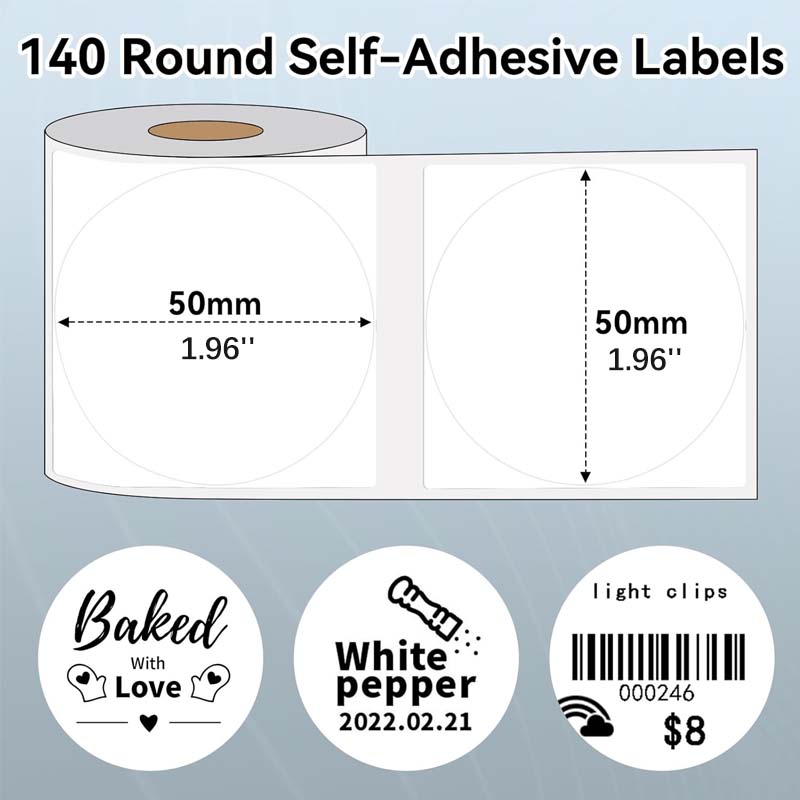 50x50mm Round Thermal Label Ro - Round Sticker Thermal Labels Colored review and price