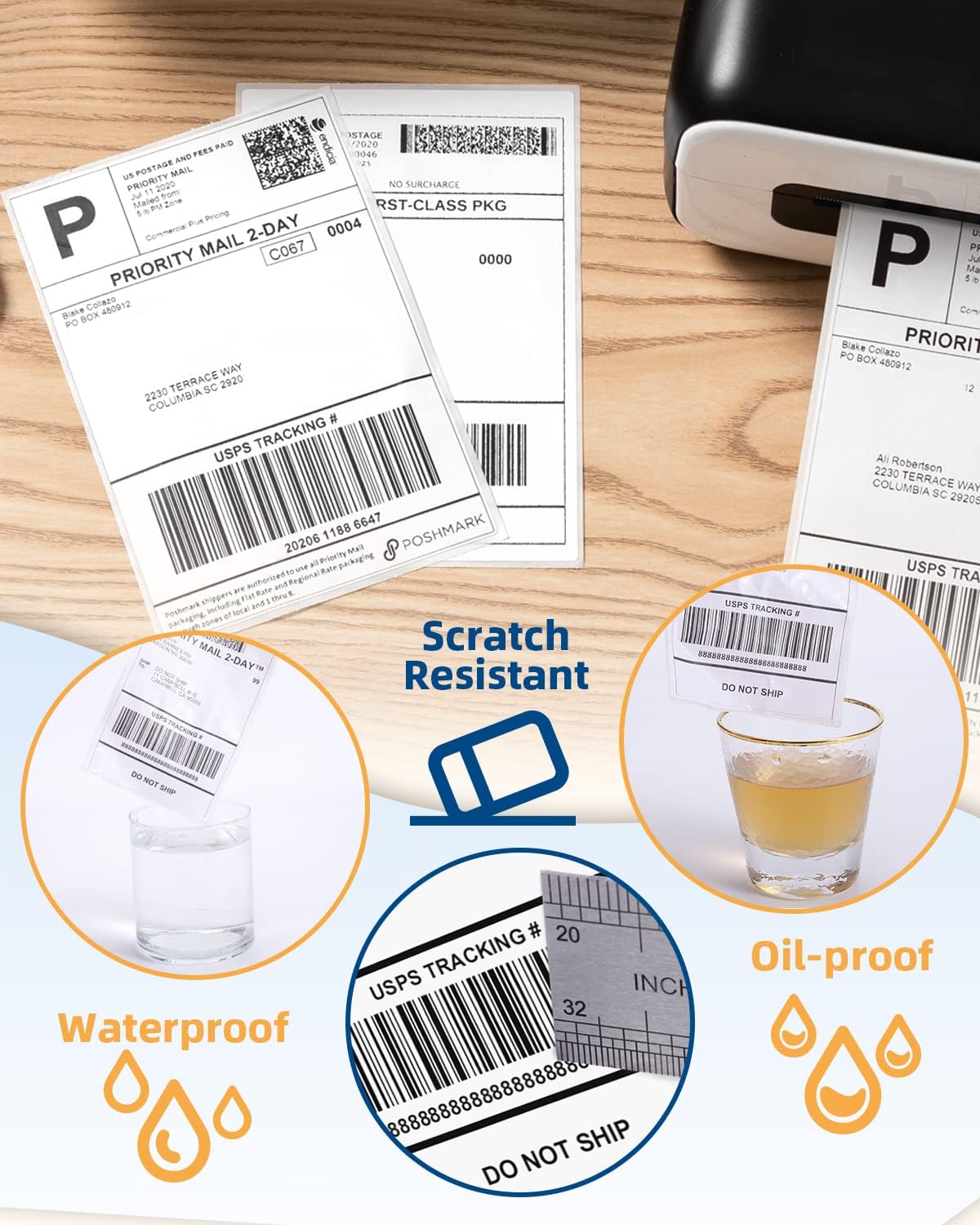 500 pcs Waybill Label A6 Size  - Thermal Shipping Label Roll 4X6 500 review and price