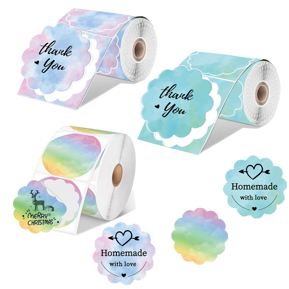 3Roll Color Label Sticker Roun - Round Sticker Thermal Labels Colored review and price