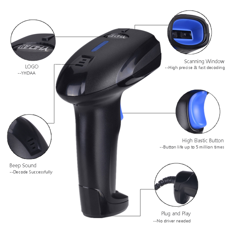 RS1100 Wireless Wired Barcode  - Wireless Barcode Scanner 2D Qr Laser review and price