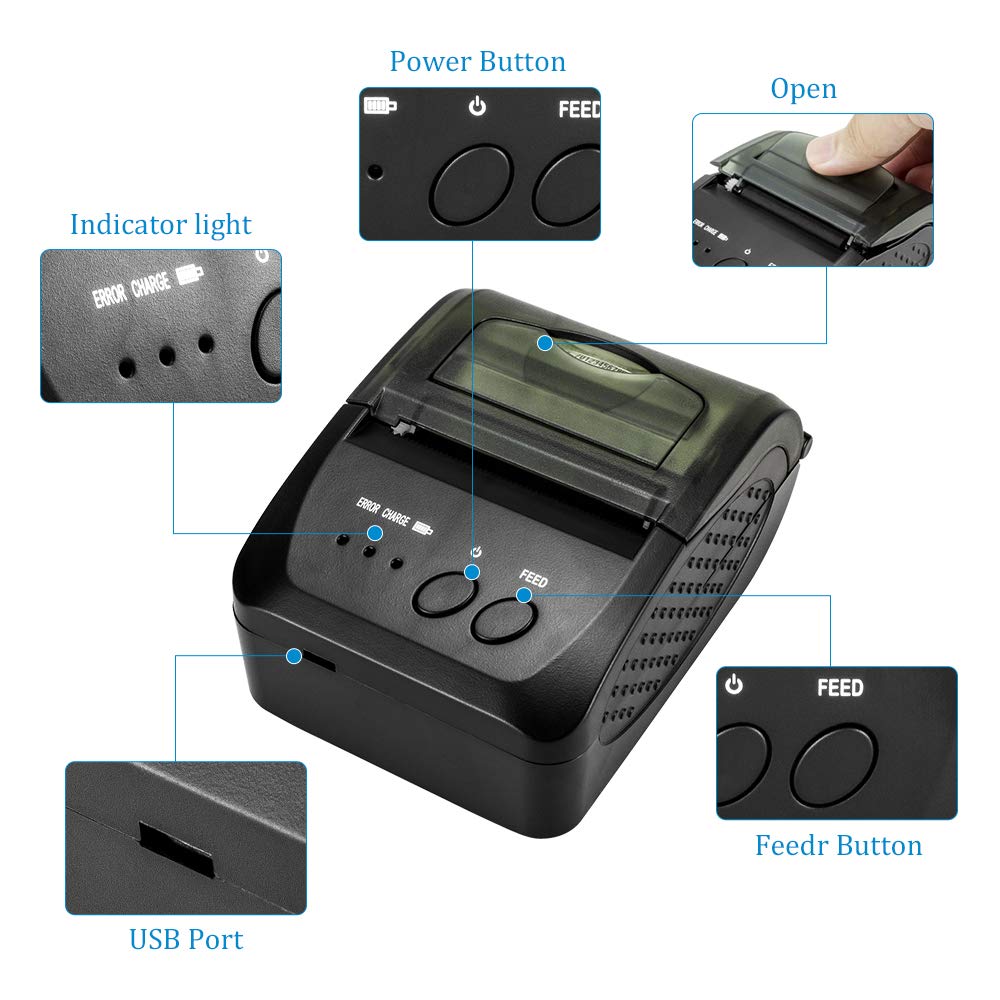 Portable Mini Bluetooth Printe - Bluetooth Portable Thermal Receipt Printer 58Mm review and price