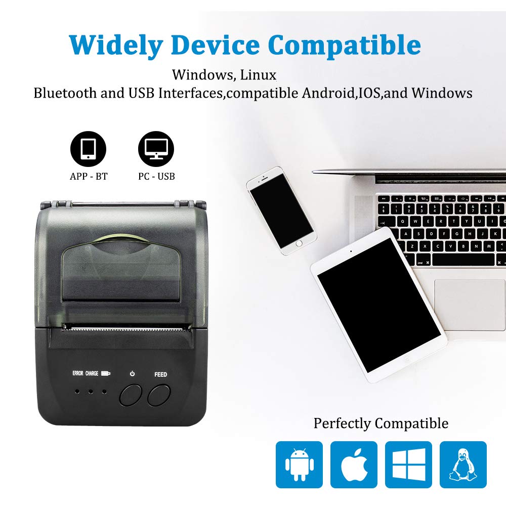 Portable Mini Bluetooth Wirele - Bluetooth Portable Thermal Receipt Printer 58Mm review and price