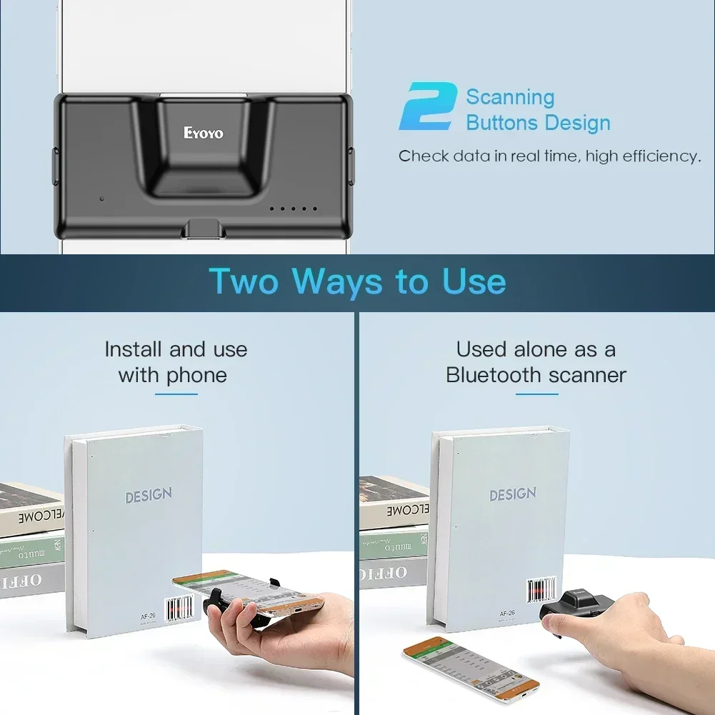 Eyoyo EY-022 2D Bluetooth Barc - Wireless Barcode Scanner 2D Qr Laser review and price