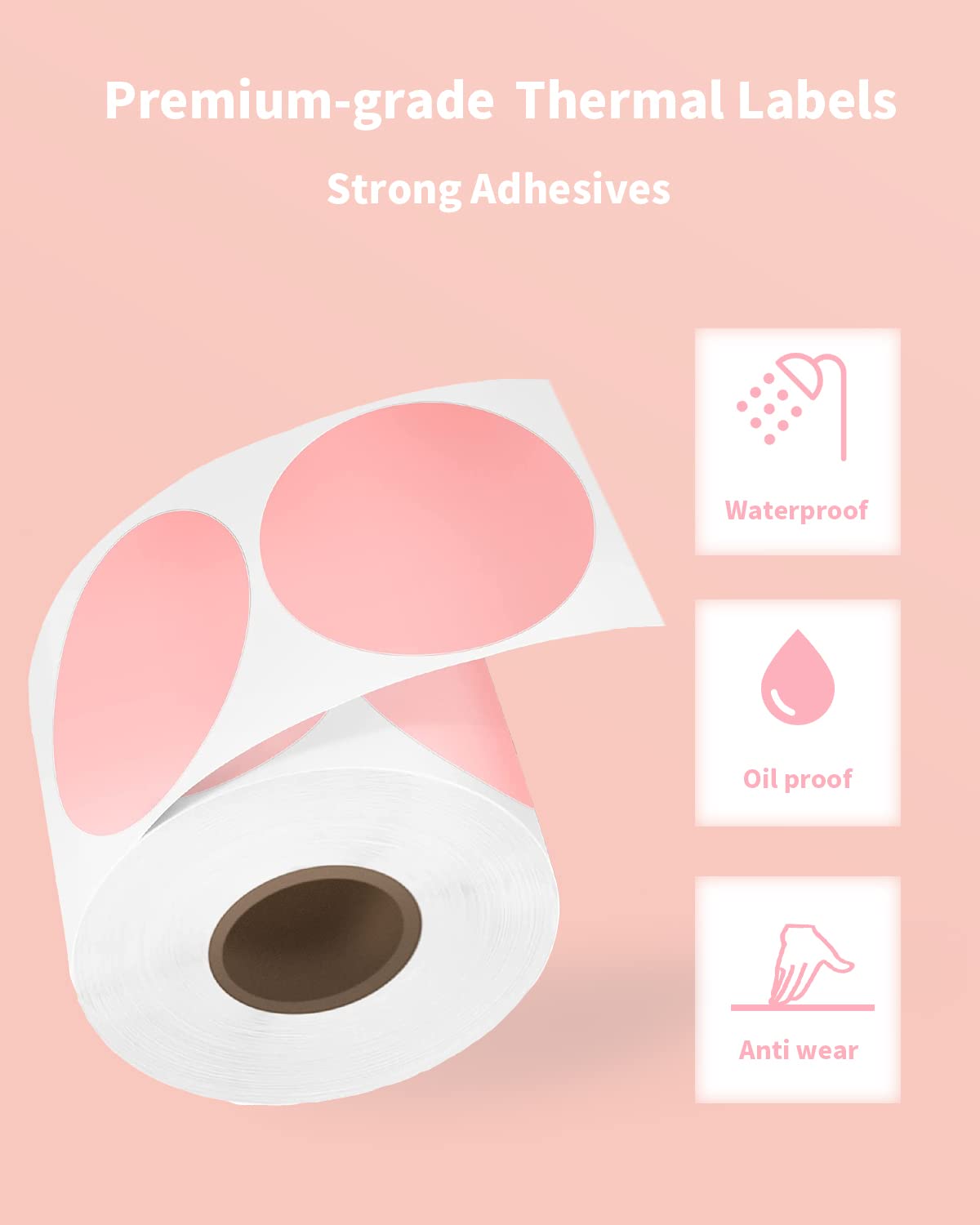 Phomemo PM241 Shipping Printer - Round Sticker Thermal Labels Colored review and price