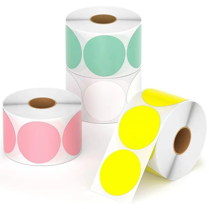 Round Color thermal label pape - Round Sticker Thermal Labels Colored review and price